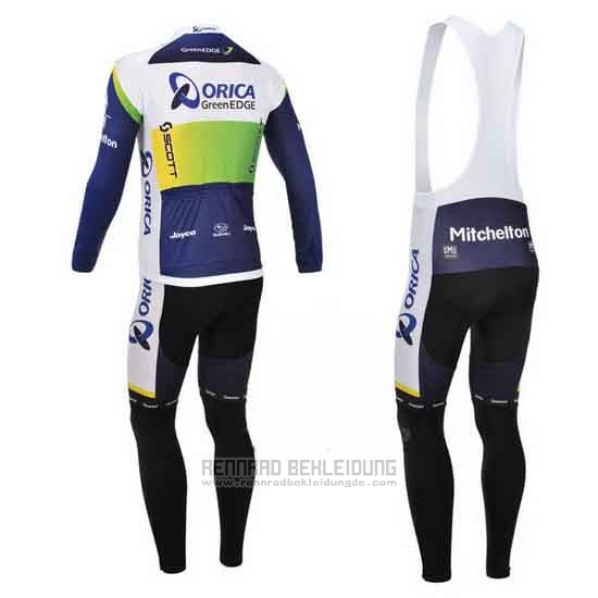 2013 Fahrradbekleidung Orica GreenEDGE Blau Trikot Langarm und Tragerhose - zum Schließen ins Bild klicken